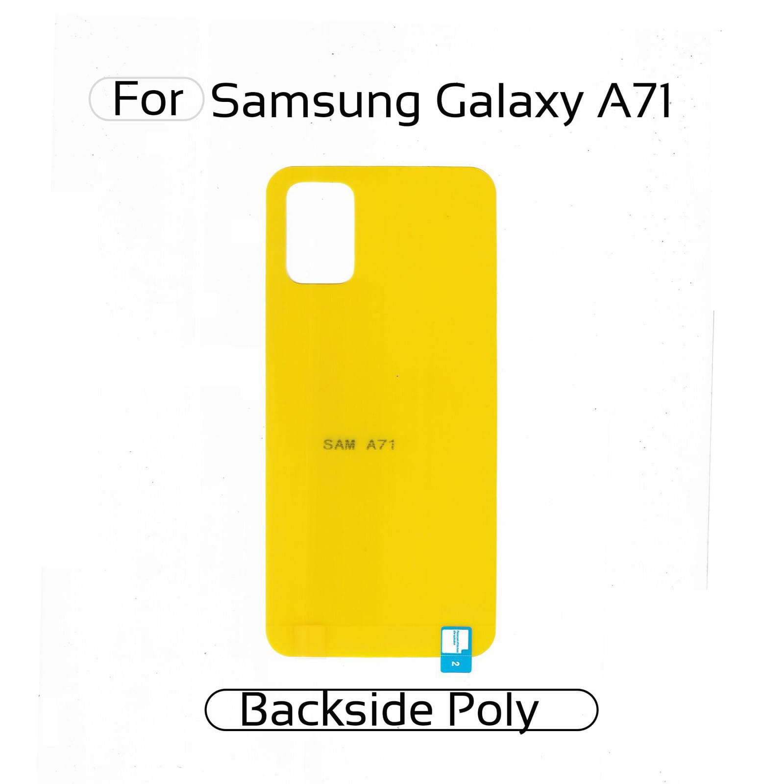 Samsung Galaxy A71 Back Transparent Poly For Your Device Safe and Scratch Free