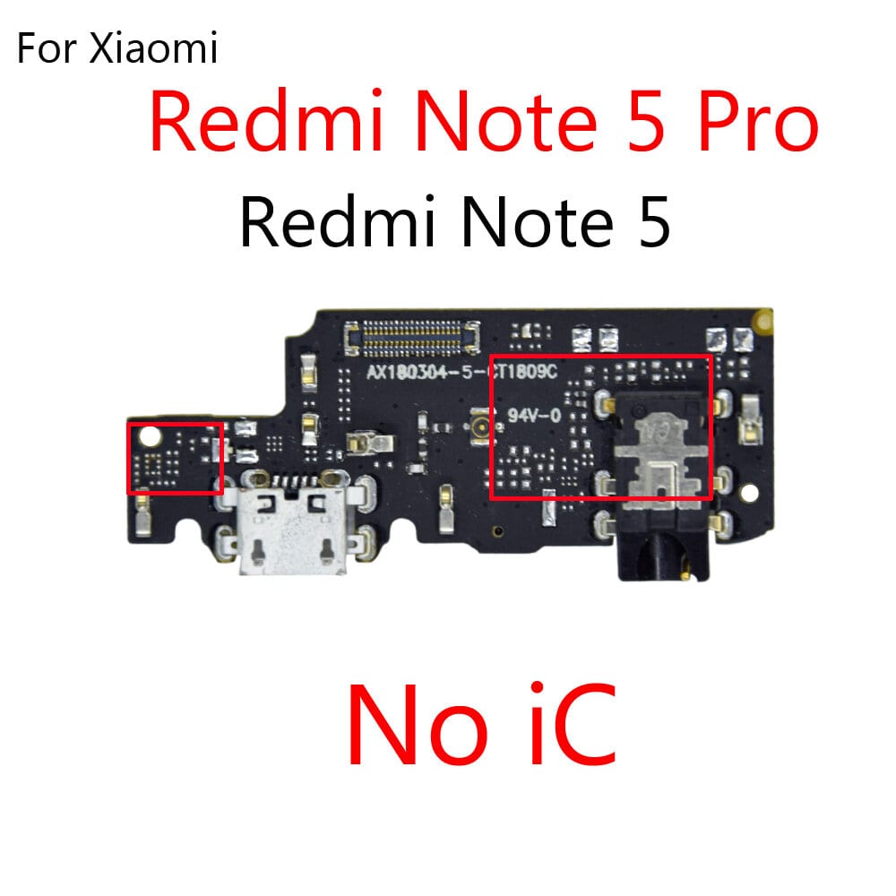 Charging Logic Board For Xiaomi Redmi Note 5/Xiaomi Redmi Note 5A/Xiaomi Redmi Note 5Plus/ Xiaomi Redmi Note 5Pro  Charging Port For USB Plug PCB Dock Connector Replacement Parts