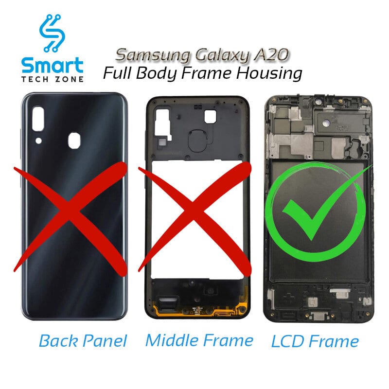 Samsung Galaxy A20 Only Front LCD Frame Housing Replacement Parts