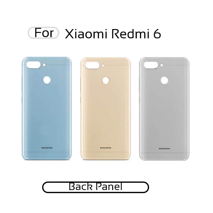 Xiaomi Redmi 6 Back Housing Frame / Back Panel / Backshell / Without Camera Glass Replacement Spare Parts