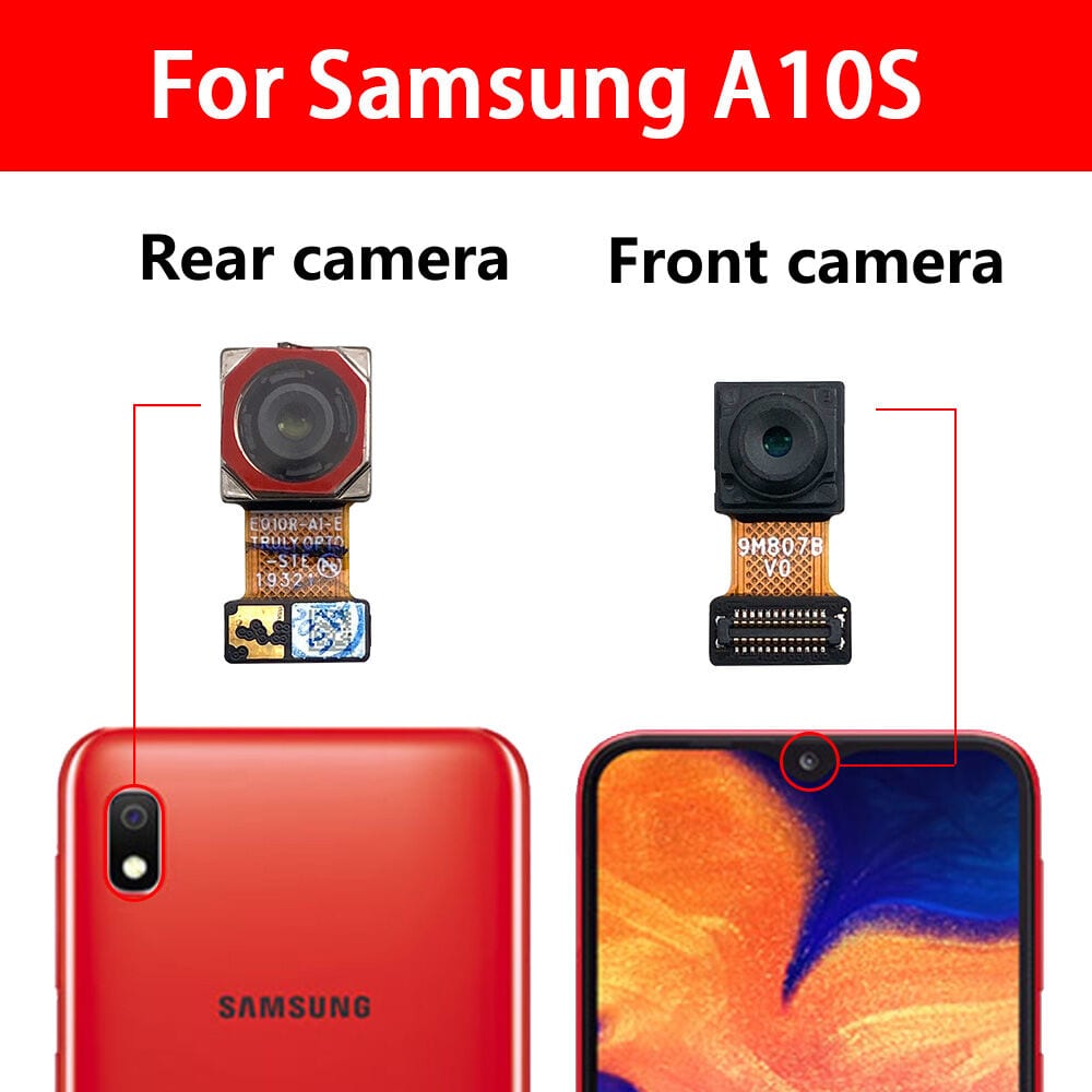 Back Rear Main Camera Module Flex Cable For Samsung Galaxy A10s (SM-A107) Small Front Camera Flex Replacement Parts