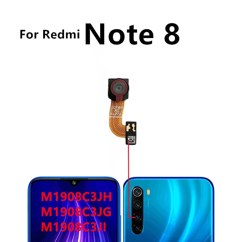 Rear Front Camera for Xiaomi Redmi Note 8  Selfie Frontal Backside Repair Facing Back Camera Module Replacement Spare Parts