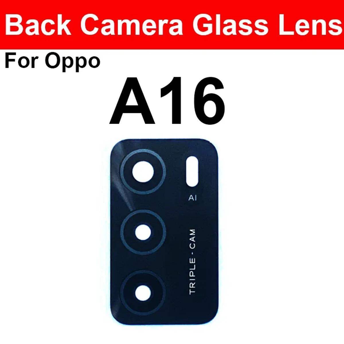 Rear Camera Glass Lens Cover For Oppo A16/A16s Back Camera Lens and Frame Holder Repalcement