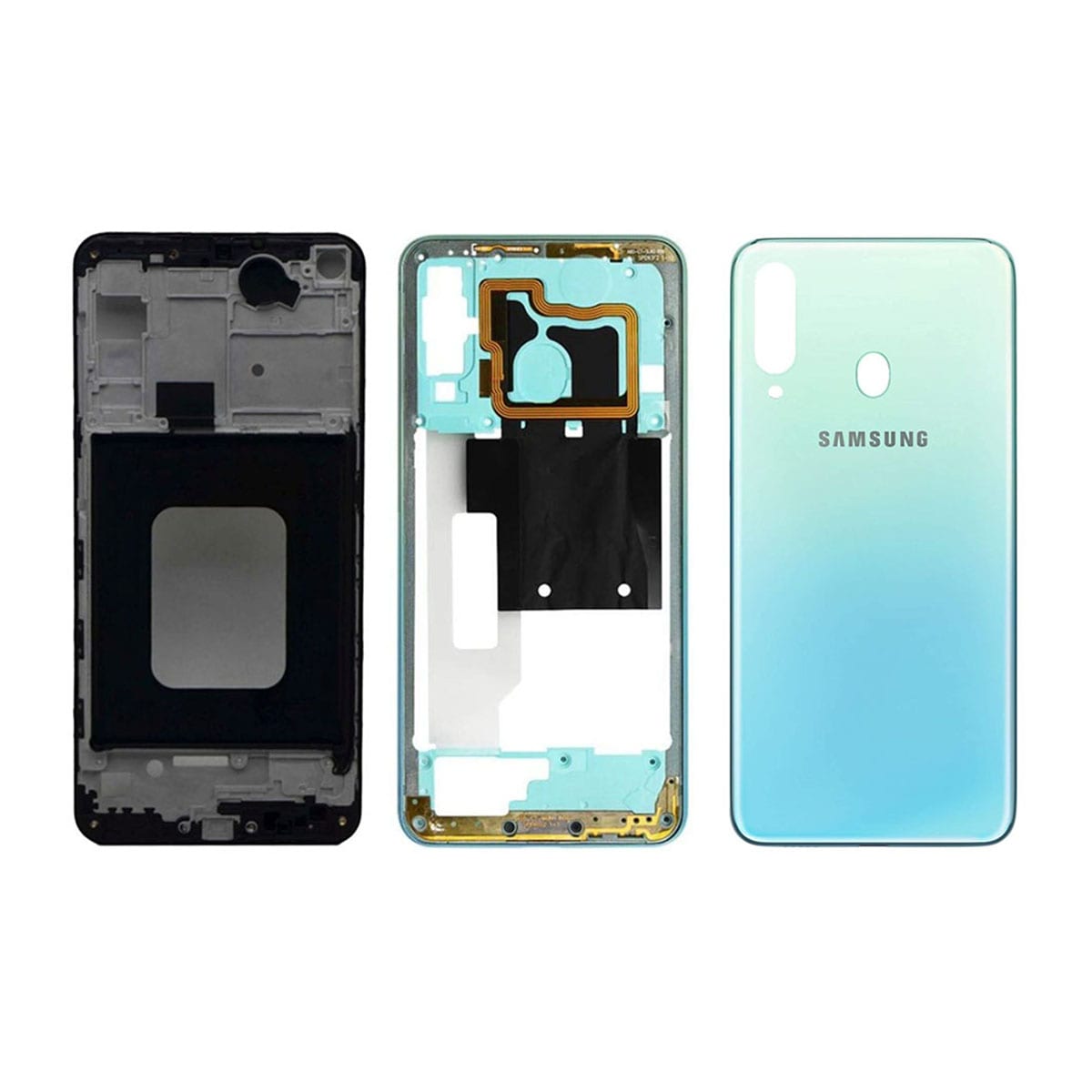 Samsung Galaxy M40 A60 Full Body Housing Middle Frame Back Panel Without Camera Glass