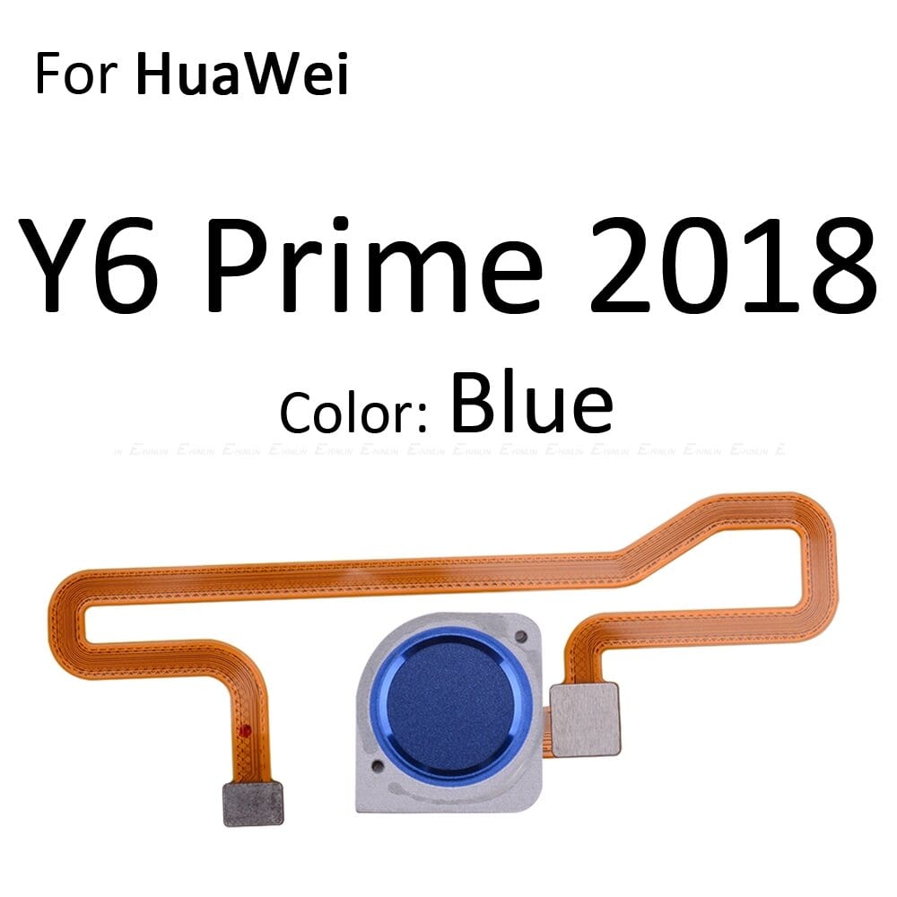Fingerprint Sensor Home Button For HuaWei Y6 Prime 2018 Touch ID Return Button Connector Flex Cable Ribbon