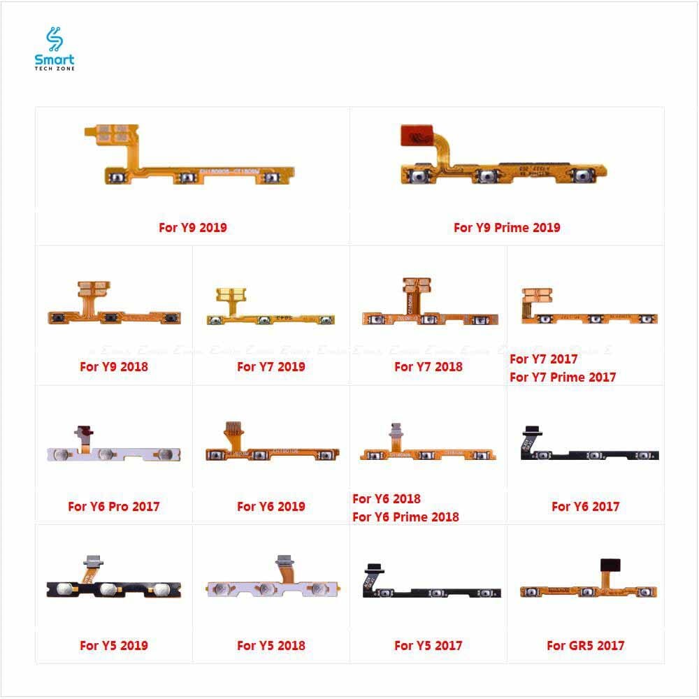 Huawei Y9 Y7 Y6 Pro Y5 Prime Lite GR5 2017 2018 2019 On Off Key Ribbon Power Switch Volume Button Flex Replacement Part