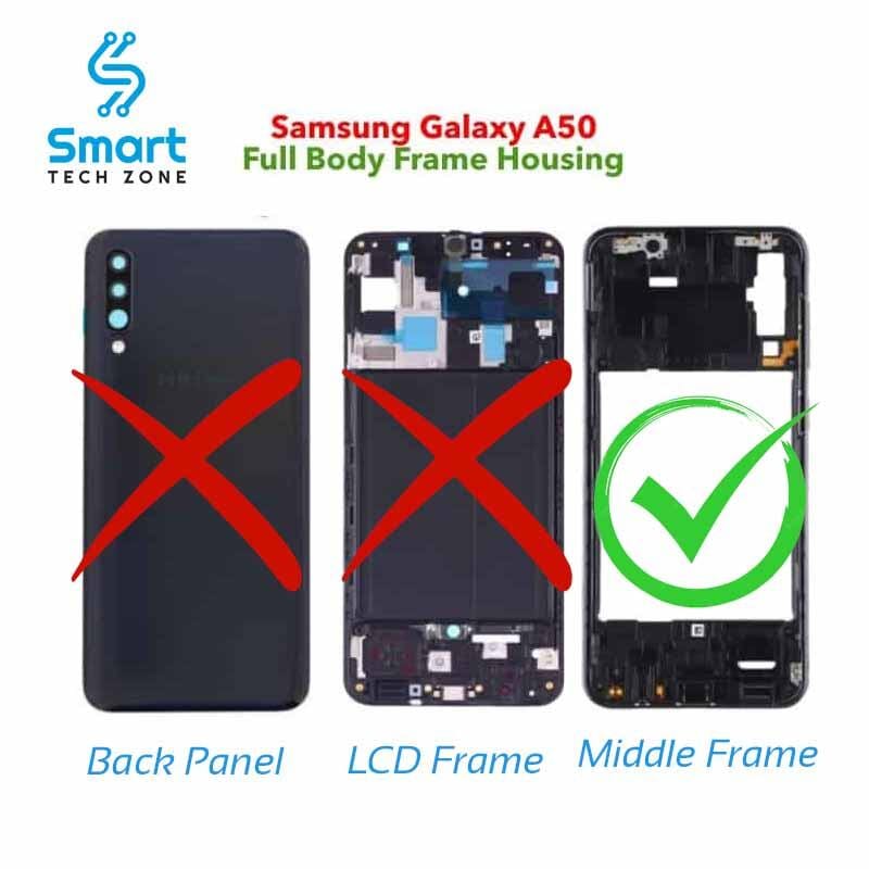 Samsung Galaxy A50 A505 Middle Frame Without LCD Frame Panel and Back Panel