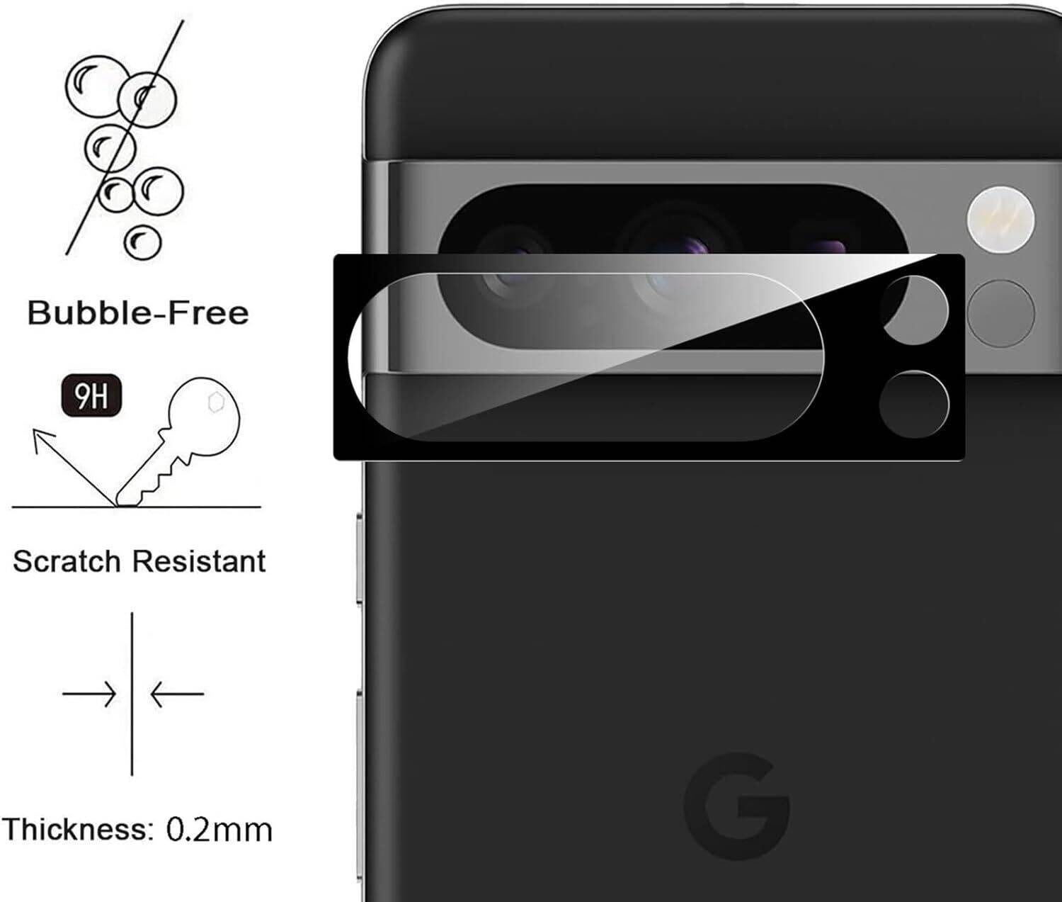 Exceptional Quality - Camera Glass Lens Cover Tempered Glass Protector for Google Pixel 8/ Google Pixel 8 Pro - Sleek Usage