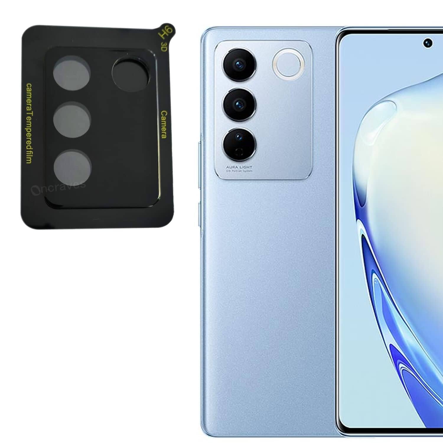 3D Back Camera Lens Protector for Vivo V27/V27 Pro Full Coverage 360 Degree Protection Tempered Glass Bubble-Free Anti-Scratch Easy Install Ultra-Thin