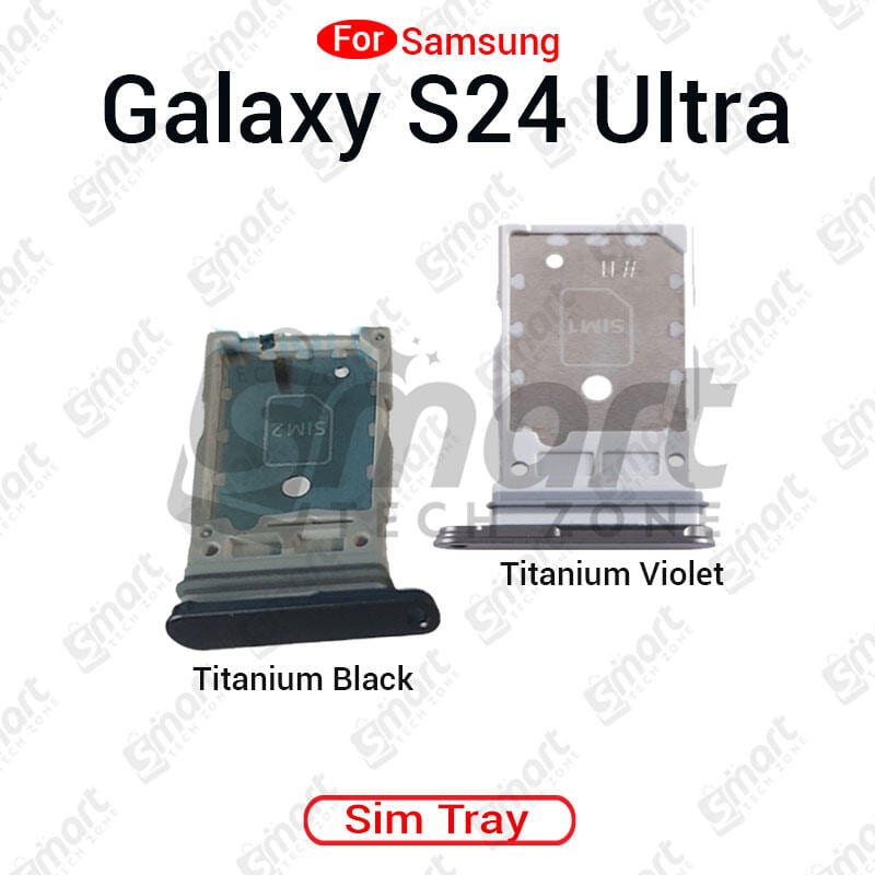 Samsung Galaxy S24 Ultra Dual SIM Tray Replacement Slot Holder for S24 Ultra 5G 6.8" S928U1 SM-S928U Tray Repair Part with Opening Needle (Sim Ejector)