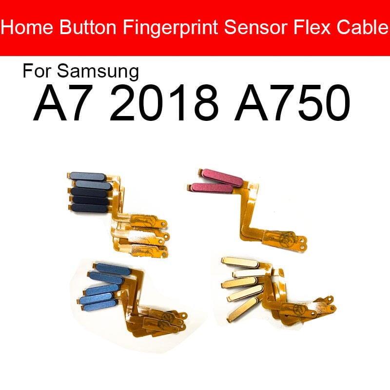 Power Switch ON OFF Side Button Key Fingerprint Scanner Sensor for Samsung Galaxy A7 2018 A750 Replacement Parts