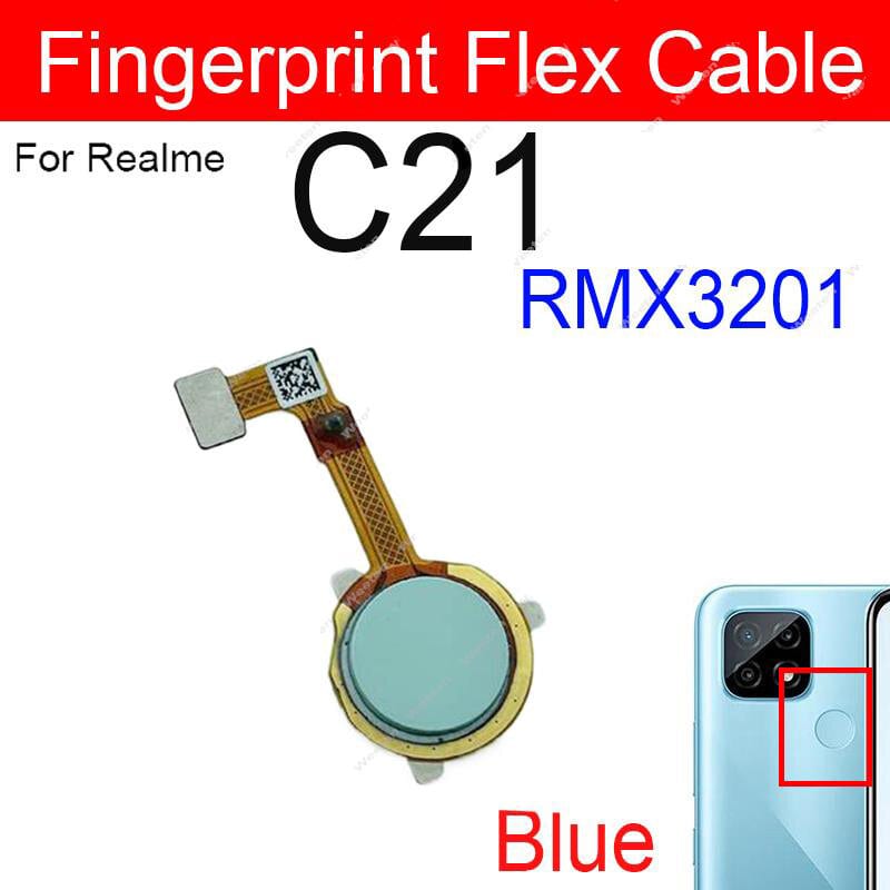 Fingerprint Touch Scanner Sensor for Realme C21 RMX3201 Replacement Parts