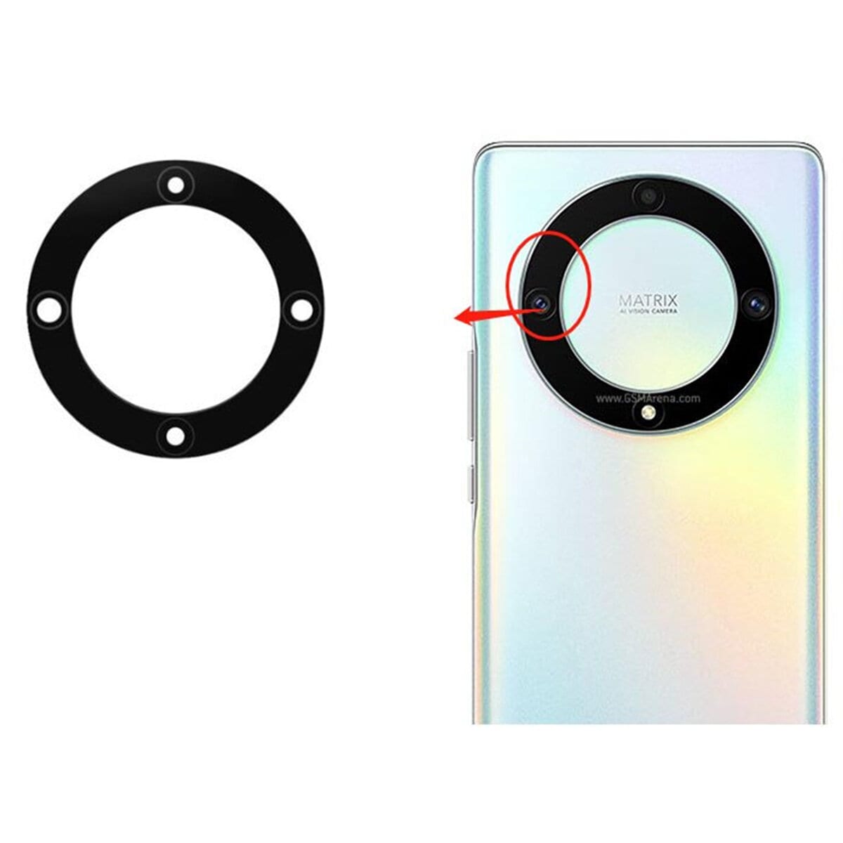 Rear Back Main Camera Glass Outer and Inner Lens Replacement For Huawei Honor X9a X9b RMO-NX1 ALI-NX1