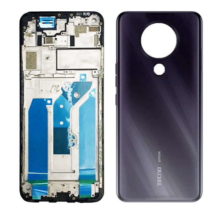 Tecno Spark 6 Full Body Housing (LCD Frame and Back Panel) Replacement Spare Parts