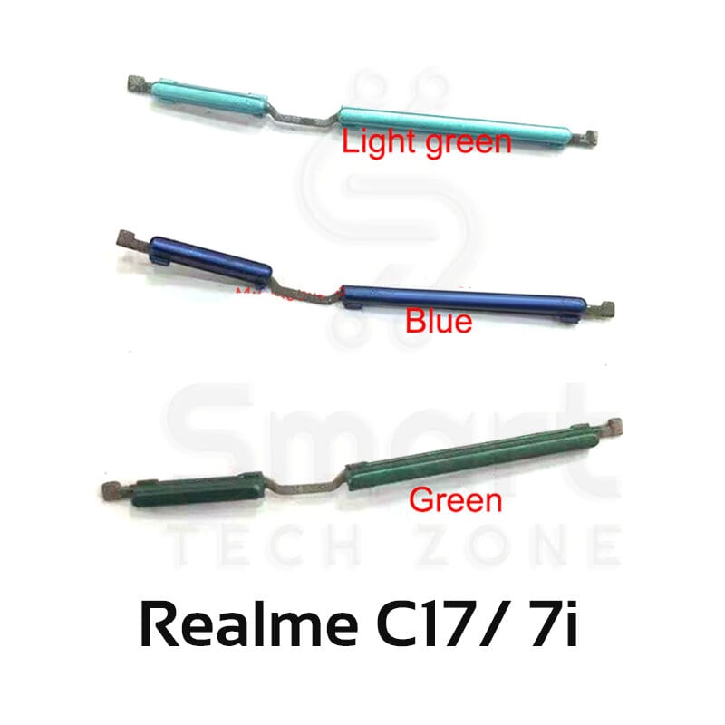 Compatible with Realme C17/ 7i External Side Buttons Power On Off + Volume Control Button Outside Side Keys
