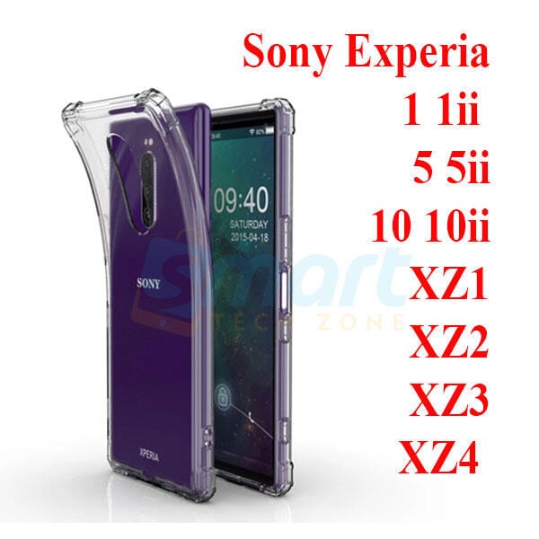 Shockproof Back Cover Case for For Sony Experia 11ii 5 5ii 10 10ii XZ1 XZ2 XZ3 XZ4 Raised Bump for Camera & Screen Protection | Ultra Clear Soft Silicone Back Cover for Shockproof Back Cover Case (Transparent)