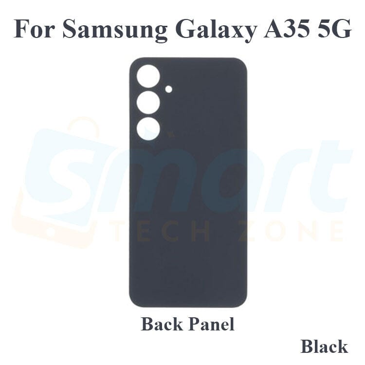 For Samsung Galaxy A35 5G Back Panel Housing With/Without Camera Glass Back shell Replacement Spare Parts-Black