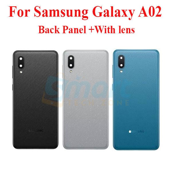 For Samsung Galaxy A02 LCD Frame + Back Panel Housing + Without Camera Glass Back shell Replacement Spare Parts