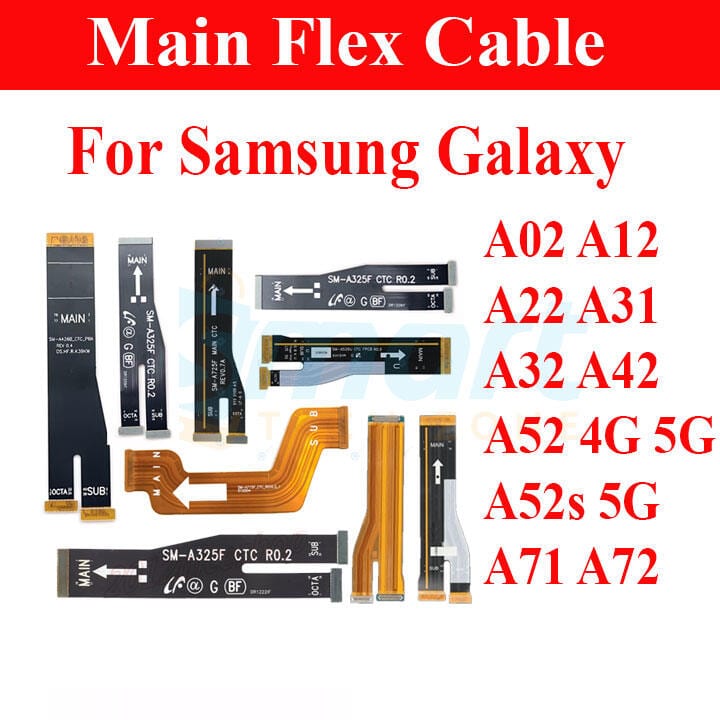 Main Flex For Samsung Galaxy A02 A12 A22 A31 A32 A42 A52 4G 5G A52s 5G A71 A72 Motherboard Main Board Connector  Flex Cable Repair Spare Replacement Parts