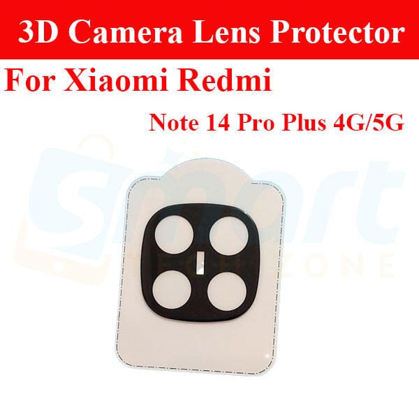 Xiaomi Redmi Note 14 Pro+ Back Camera Lens Glass Protector | 3D Full Coverage Lens Shield | Oil Resistant | Exact Fit