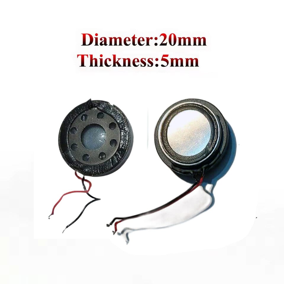 DIY Magnetic Speaker 8 Ohm 1.5W 20mm  × 20mm × 5mm Round Shape Internal Magnet Loud Speaker Sound Buzzer For Keypad Button Phone Wired Ringer Parts Replacement