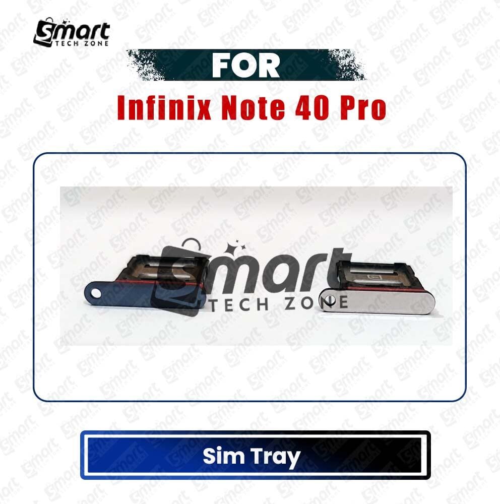 Sim Tray SD Card Tray Holder Card Compatible with Infinix Note 40 X6853 / Infinix Note 40 Pro X6851 Sim Ejector Pin Replacement Part