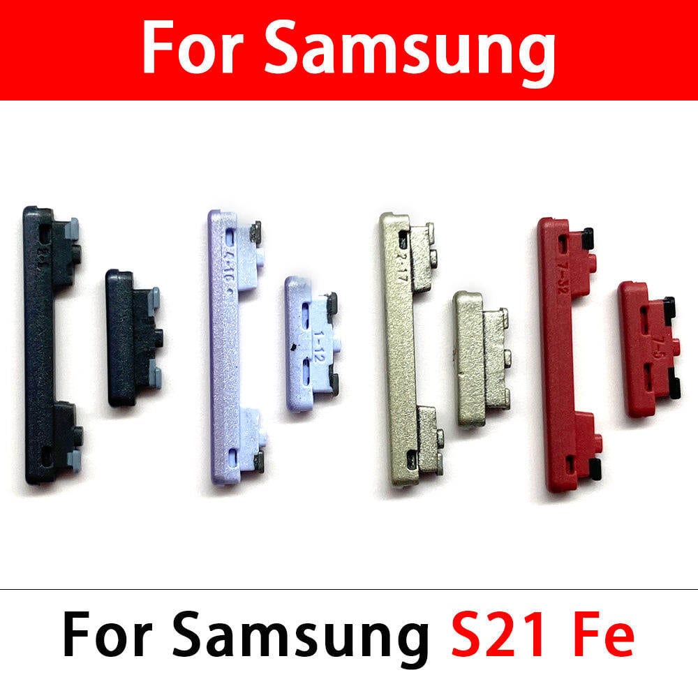 Samsung Galaxy S21 FE 5G Power Button + Volume Up Down Button Outside Key | Side Key External Button Replacement | SM-G990 | All Colors Available | Exact Fit