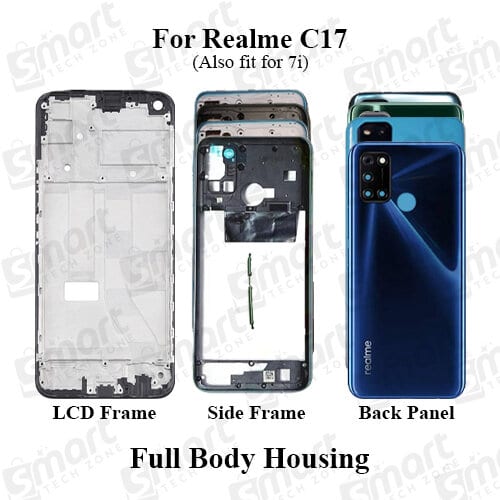 Realme 7i C17 (RMX2103) Full Body Housing With Camera Glass (LCD Frame, Side/Middle Frame, Back Panel/Backshell)