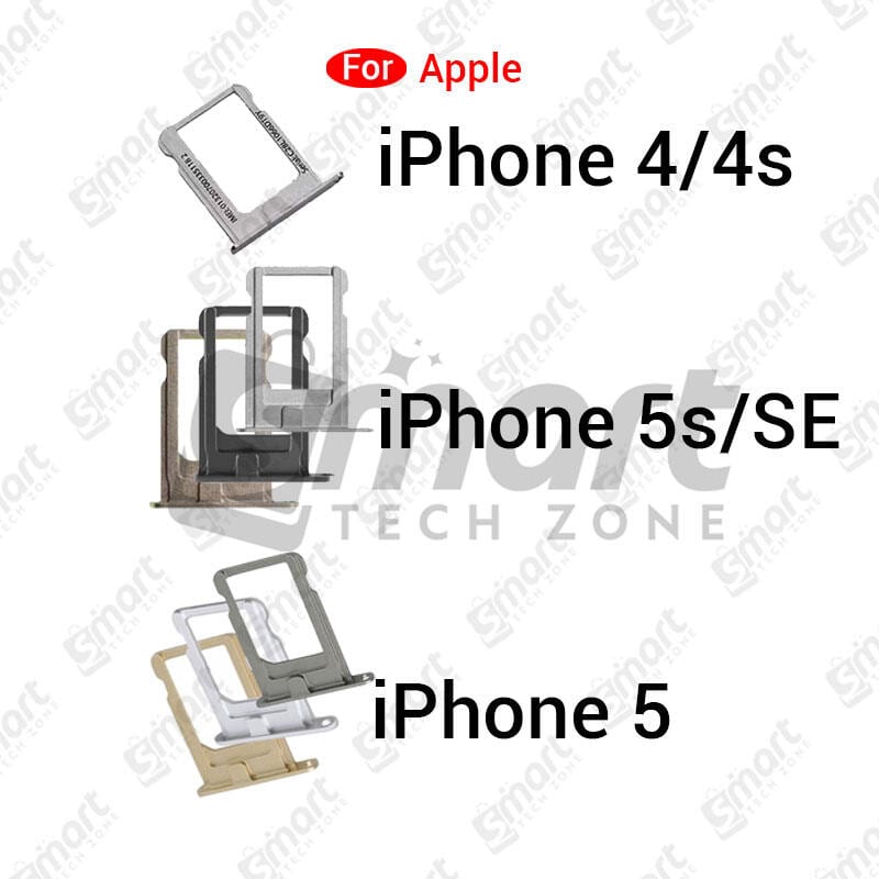 Sim Slot Card Tray For iPhone 4 4s 5 5s SE With Sim Ejector Pin Replacement Parts