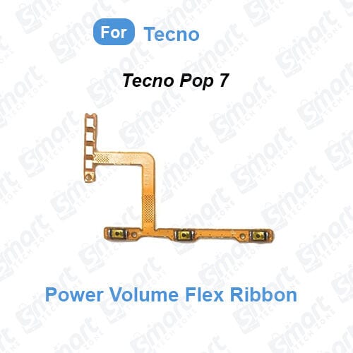 Tecno Pop 7 (BF6) Power on / off Switch Button Side Volume Up Down Buttons Flex Cable Replacement Parts
