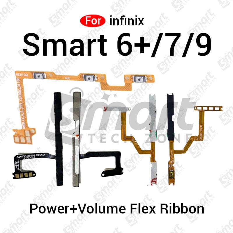 Power Button Volume Switch On Off Key Flex Cable For Infinix Smart 6 Plus 7 9 Side Volume Up Down Buttons Flex Cable Replacement Parts