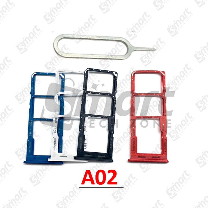 Sim Slot Card Tray For Samsung Galaxy A02 With Sim Ejector Pin Replacement Parts