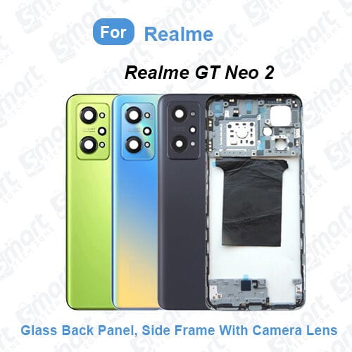 For Realme GT Neo2 (RMX3370) Full Body Housing (Side Frame + Back Panel With Camera Glass) Replacement Spare Part, Premium Quality, Perfect Fit, Easy Installation