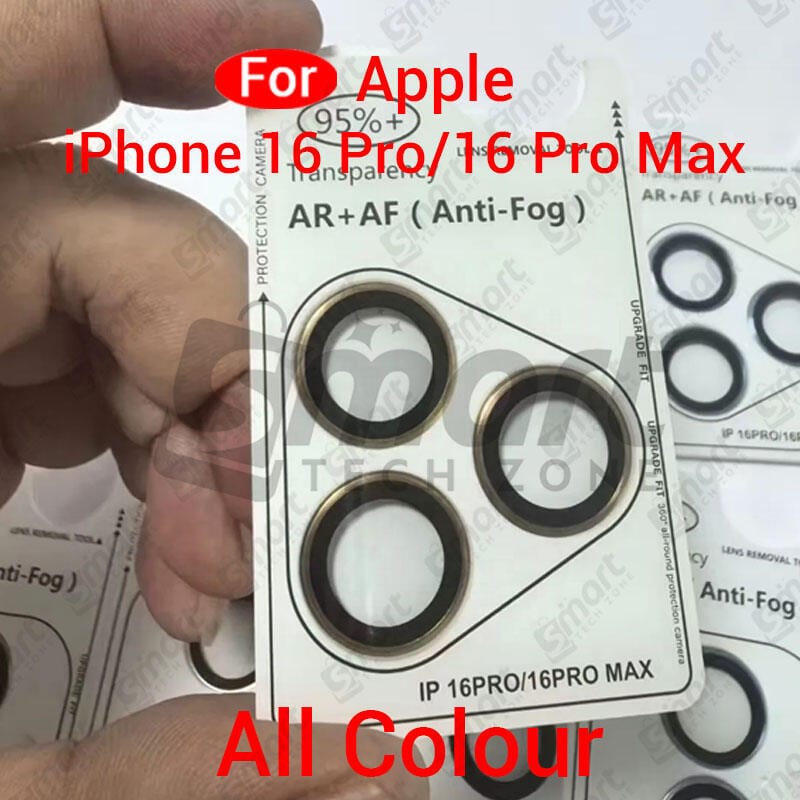 For Apple iPhone 16 Pro 16 Pro Max  All Colour Camera Protector Metal Ring Tempered Glass Camera Lens Protector