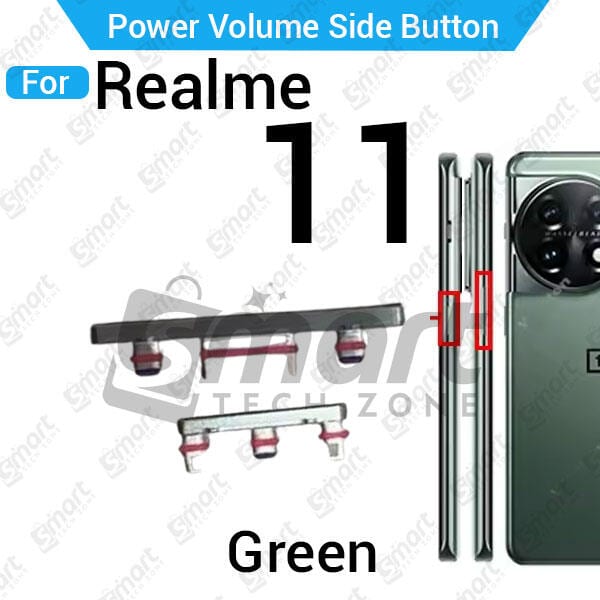 Compatible with Realme 11 External Side Buttons Power On Off + Volume Control Button Outside Side Keys