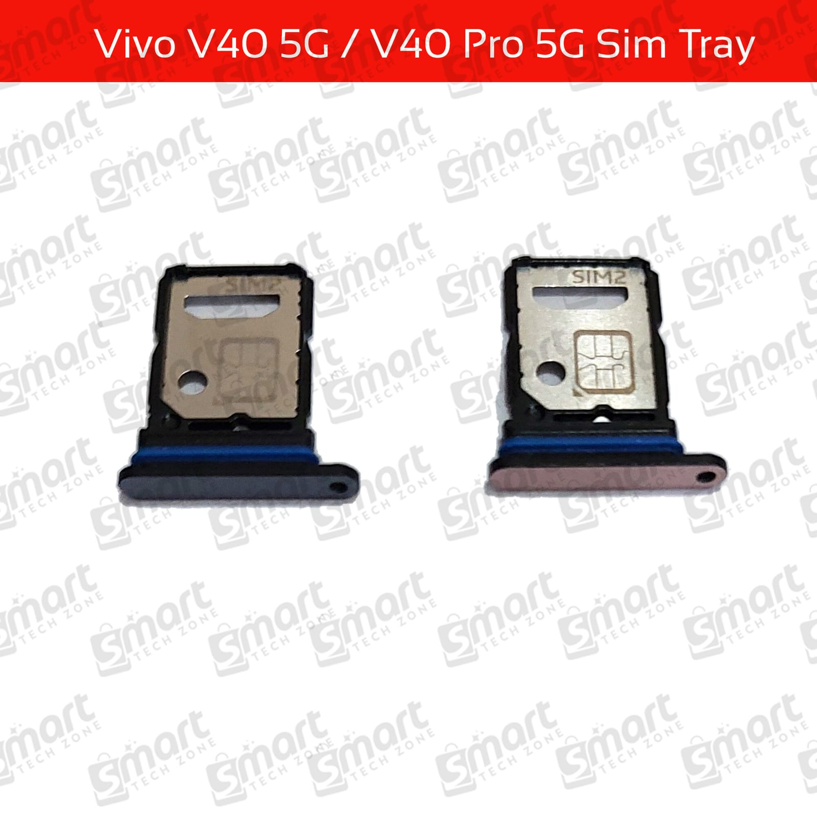 Vivo V40 5G / Vivo V40 Pro 5G Dual Nano Sim Card Tray Slot Holder Sim Adaptor With Free Sim Ejector Pin Replacement Part