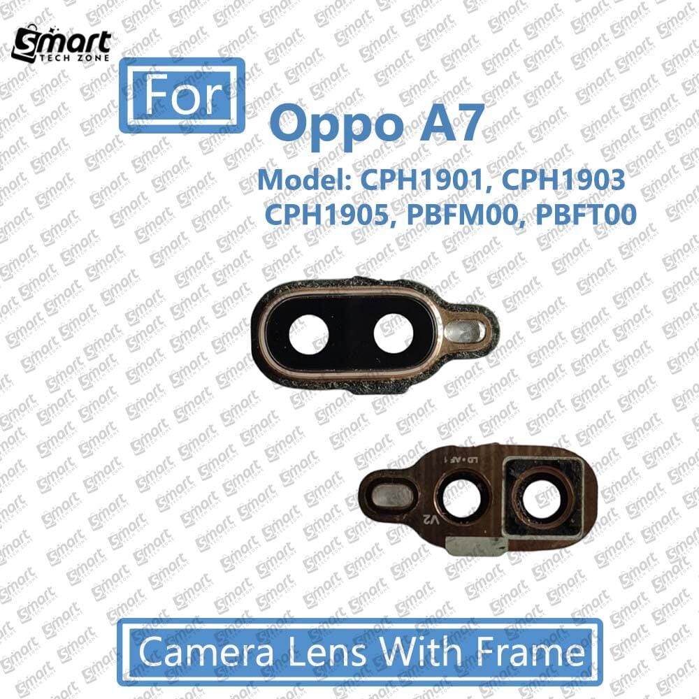 For Oppo A7 (CPH1901, CPH1903, CPH1905, PBFM00, PBFT00)  Main Camera  Glass  With Lens Replacement Part (Not Tempered Camera Glass Protector)