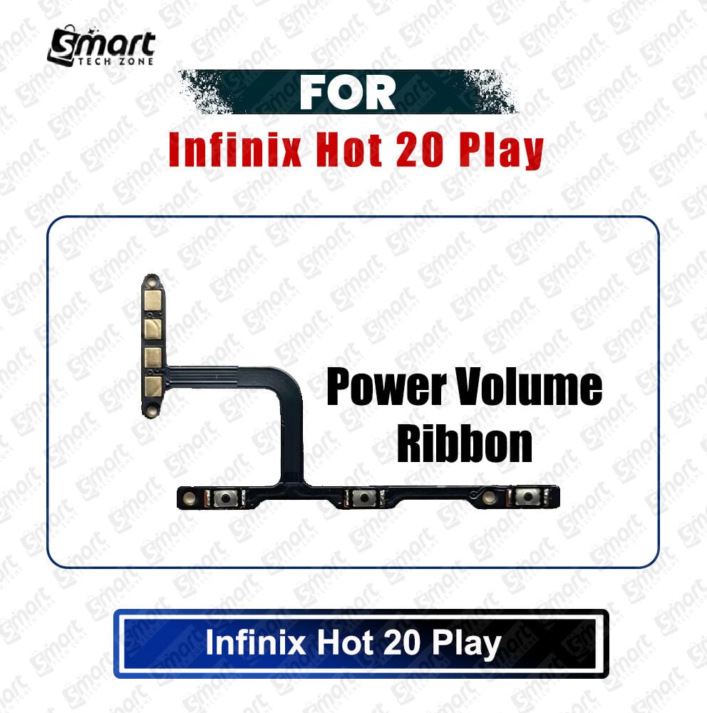 Infinix Hot 20 Play Power on / off Switch Button Side Volume Up Down Buttons Flex Cable Replacement Parts