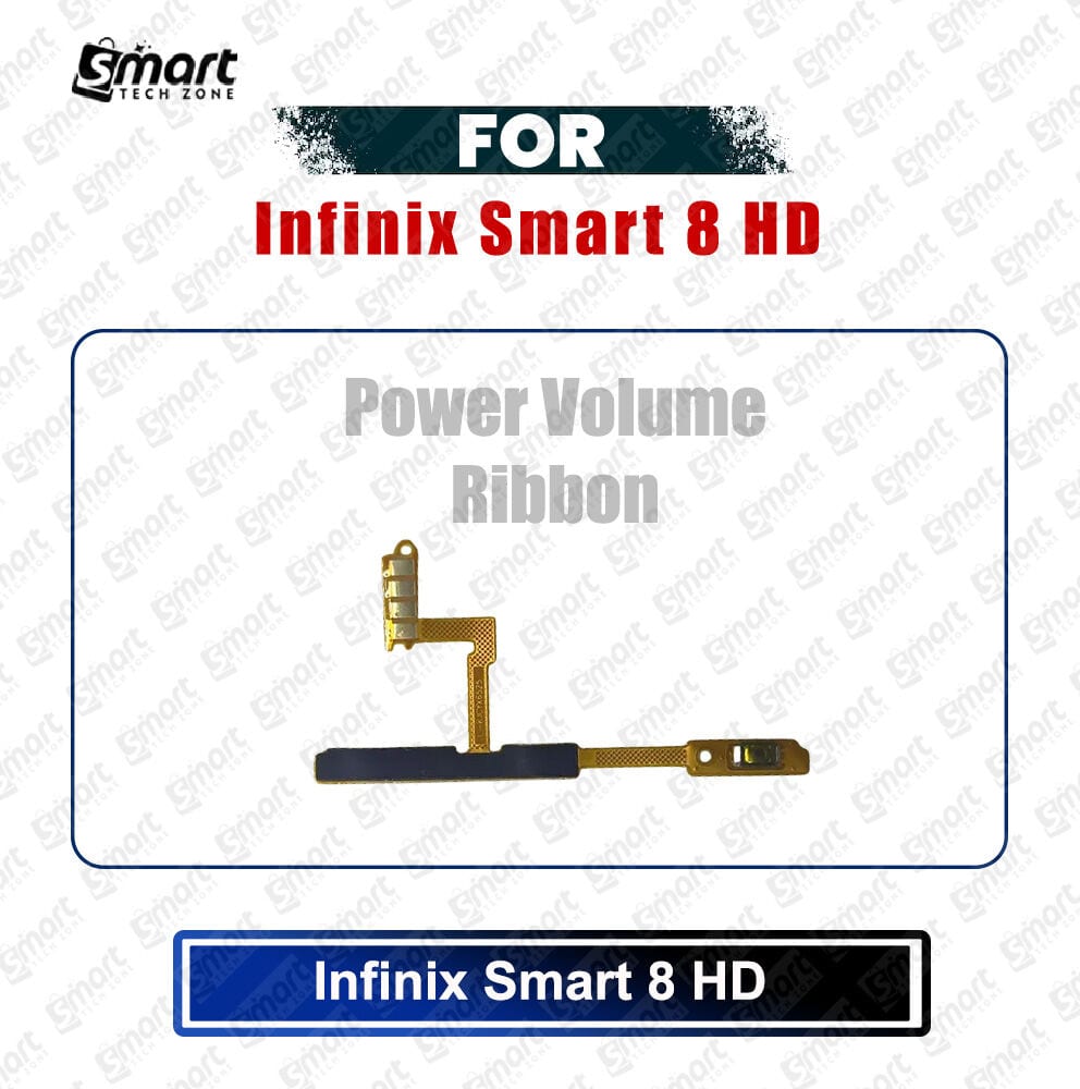 Infinix Smart 8 HD (X6525) Power on / off Switch Button Side Volume Up Down Buttons Flex Cable Replacement Parts