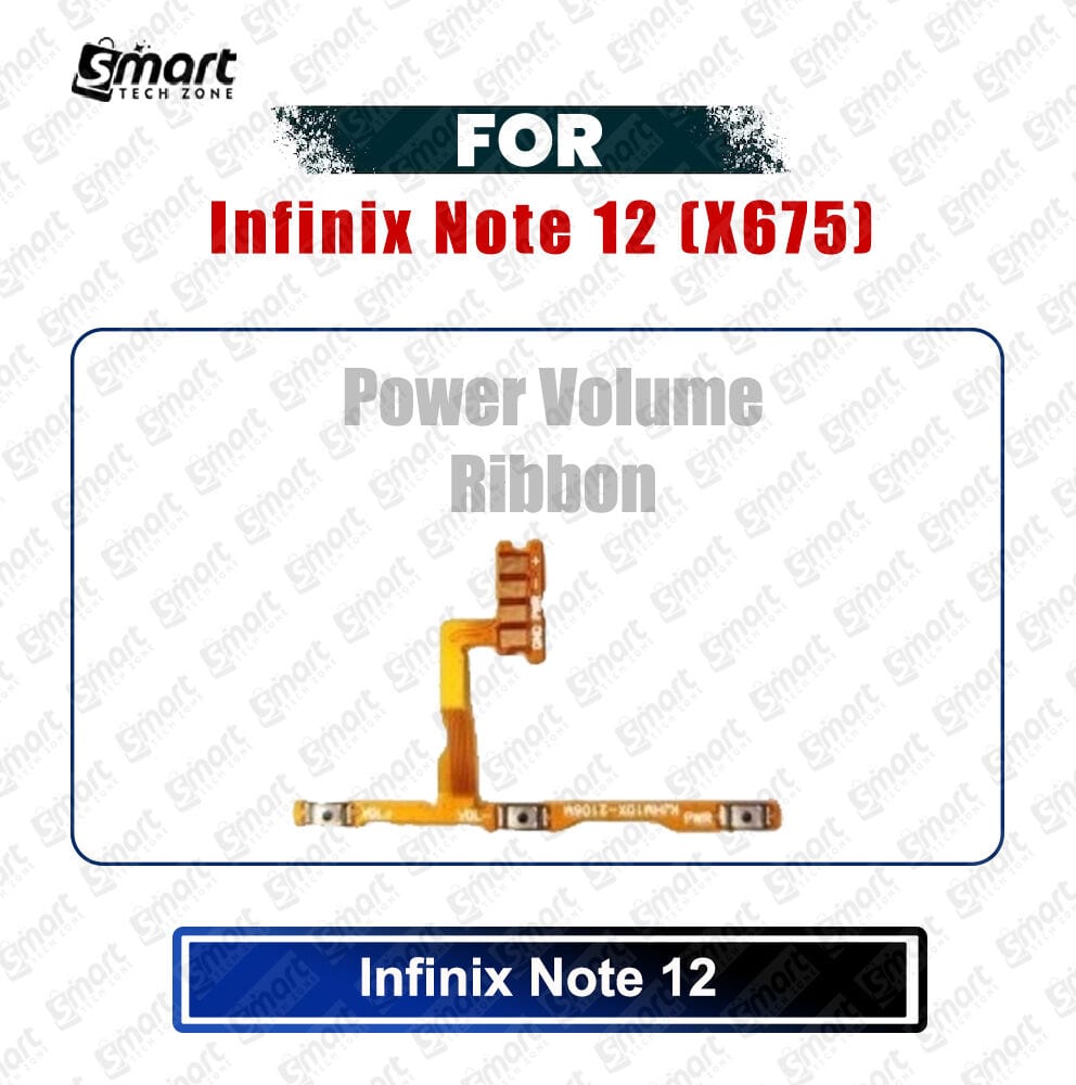 Infinix Note 12 (X675) Power on / off Switch Button Side Volume Up Down Buttons Flex Cable Replacement Parts