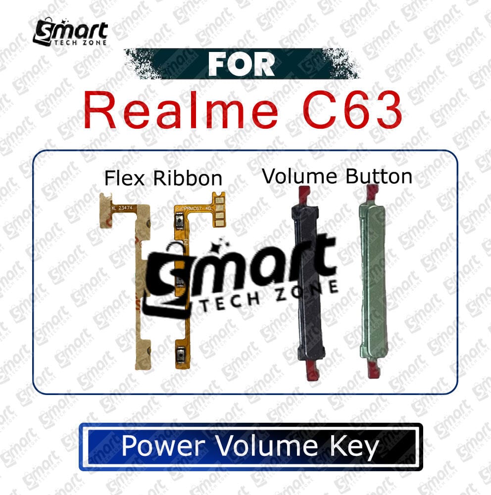 Realme C63 Power Button + Volume Button Outside Key | Side Key Flex Cable Ribbon Replacement