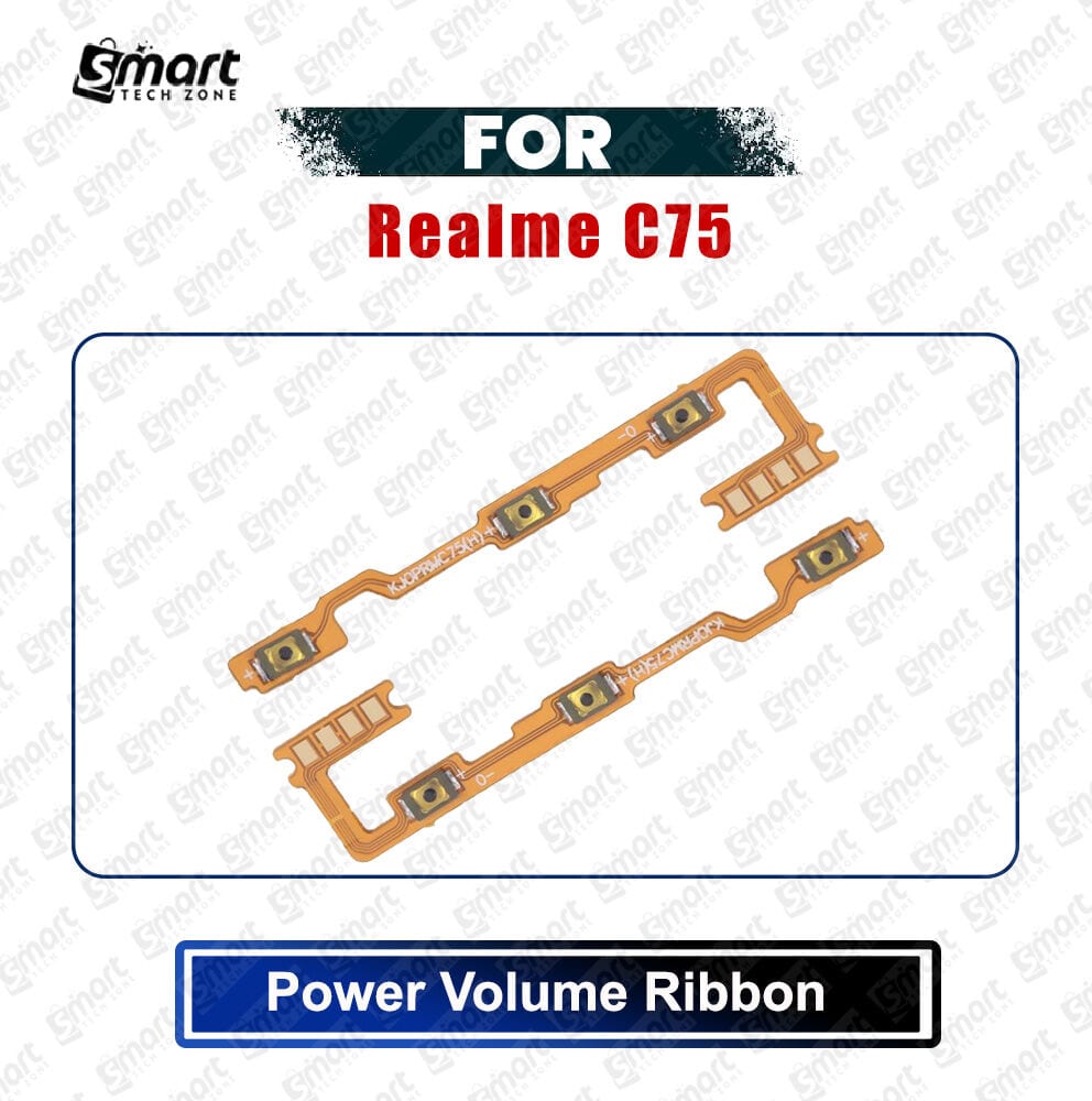 Realme C75 Power On/Off Switch Button Side Volume Up Down Buttons Flex Cable Replacement Parts