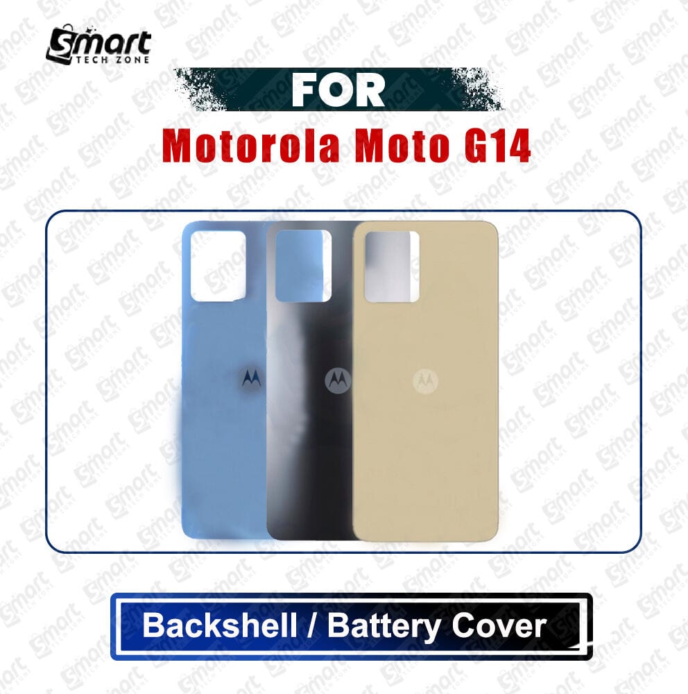 Motorola Moto G14 (PAYF0010IN) Back Panel/Backshell/Battery Cover Casing With Logo Without Camera Glass -All Colors Available Replacement Parts