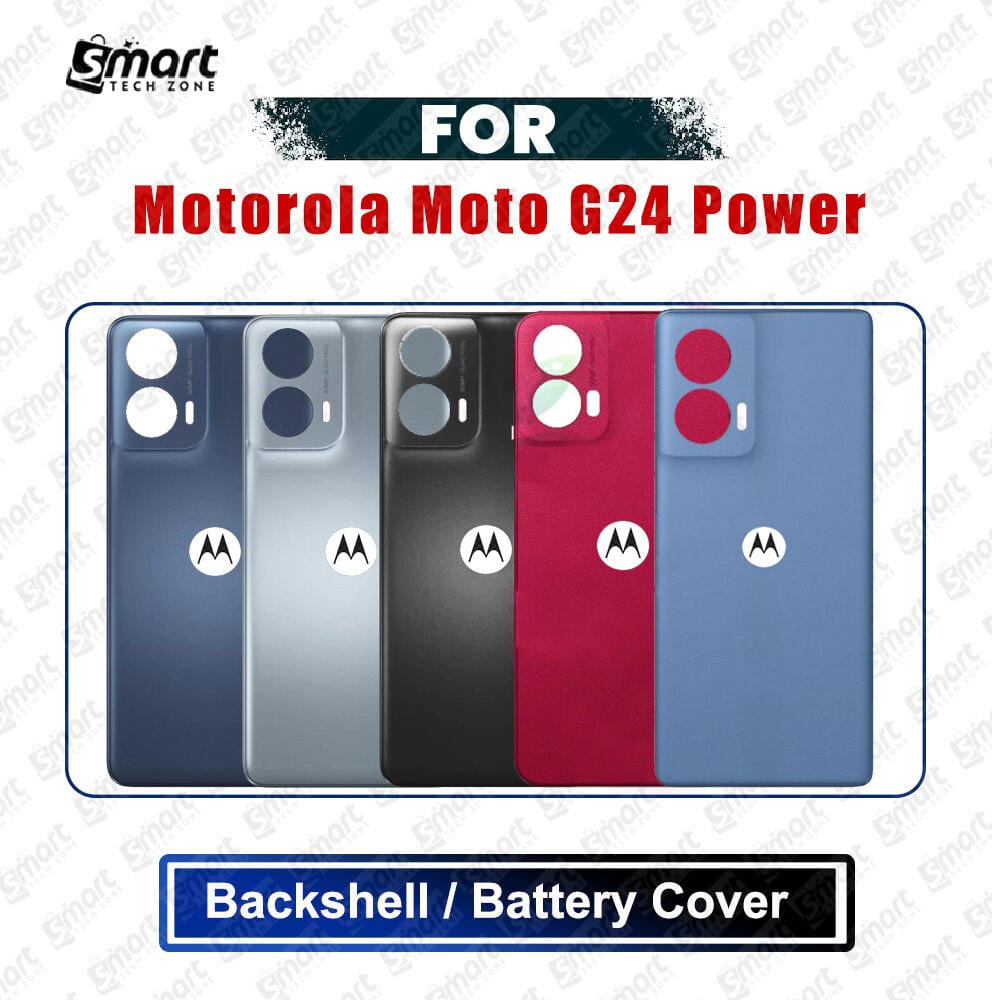 Motorola Moto G24 Power Back Panel/Backshell/Battery Cover Casing With Logo Without Camera Glass -All Colors Available Replacement Parts
