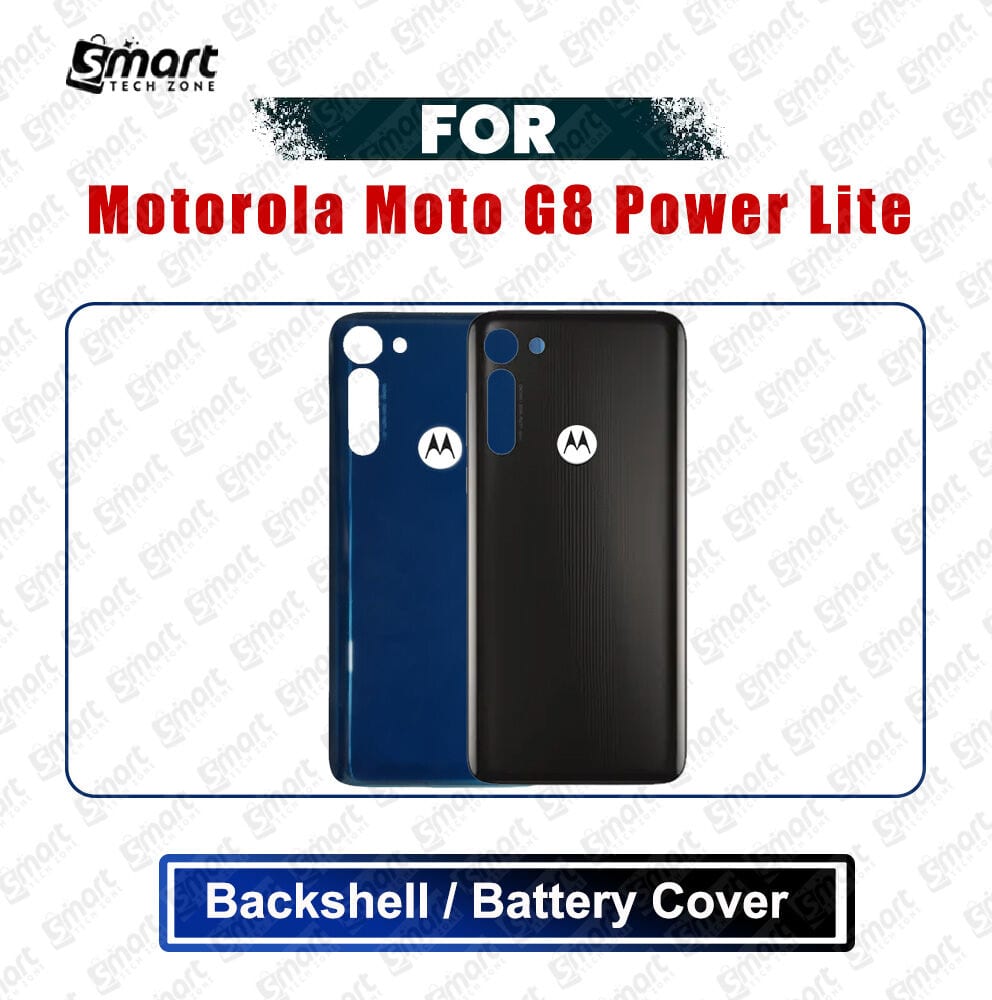 Motorola Moto G8 Power Lite (XT2055-2) Back Panel/Backshell/Battery Cover Casing With Logo Without Camera Glass -All Colors Available Replacement Parts