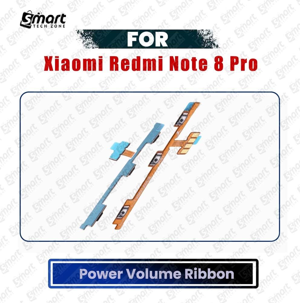 Power on / off Switch Button Side Volume Up Down Buttons Flex Cable Replacement Parts for Xiaomi Redmi Note 8 Pro (M2015105, M1906G7I, M1906G7G)