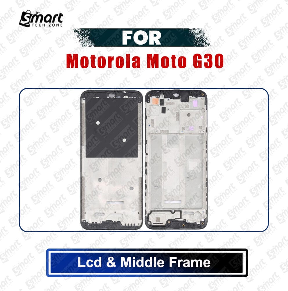 Motorola Moto G30 (XT2129-1, XT2129-2, PAML0000IN) Front LCD Frame Middle Chassis Housing Replacement Parts