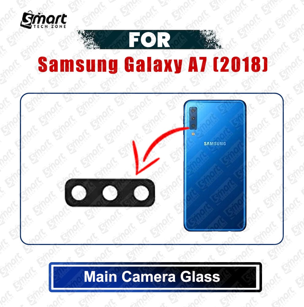 For Samsung Galaxy A7 2018 A750 Main Camera Glass Lens Frame Replacement Part (Not Tempered Camera Glass Protector)