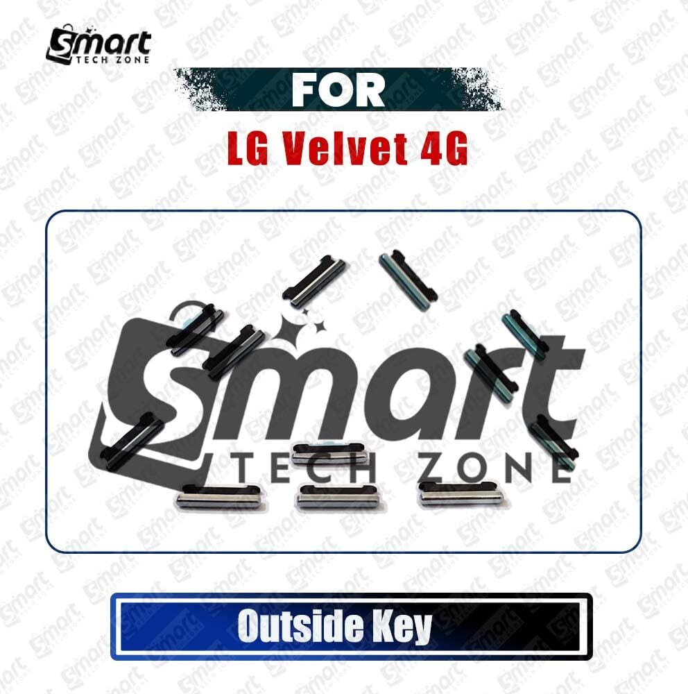 For LG Velvet 4G Compatible with External Side Buttons Power On Off + Volume + Assist Control Button Outside Side Keys Replacement Parts