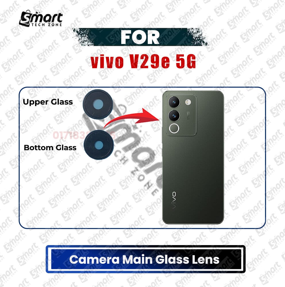 Camera Main Glass Lens for vivo V29e 5G Replacement Part (Not Tempered Camera Glass Protector)